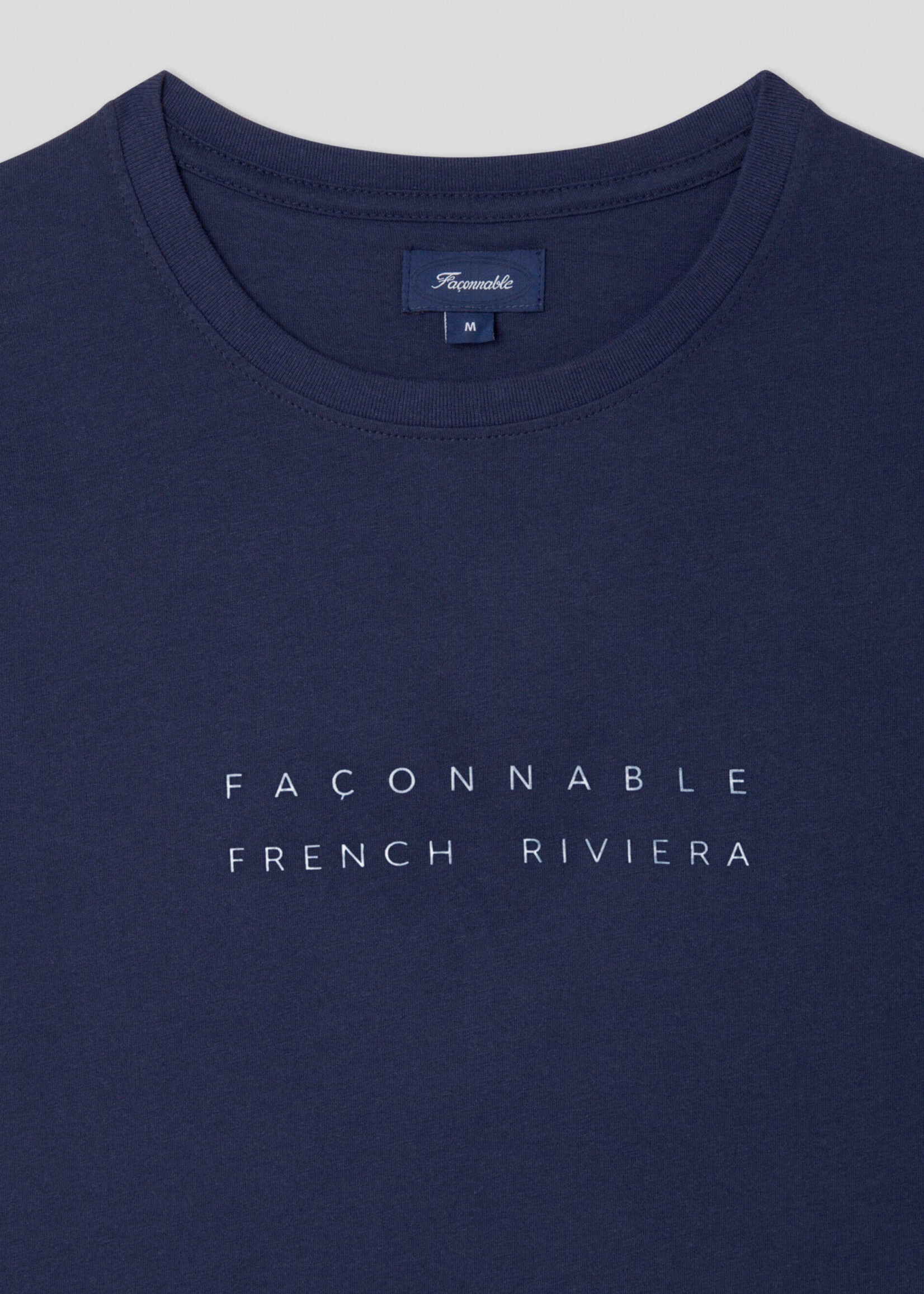 FAÇONNABLE T-shirt classique coupe club - Bleu marine