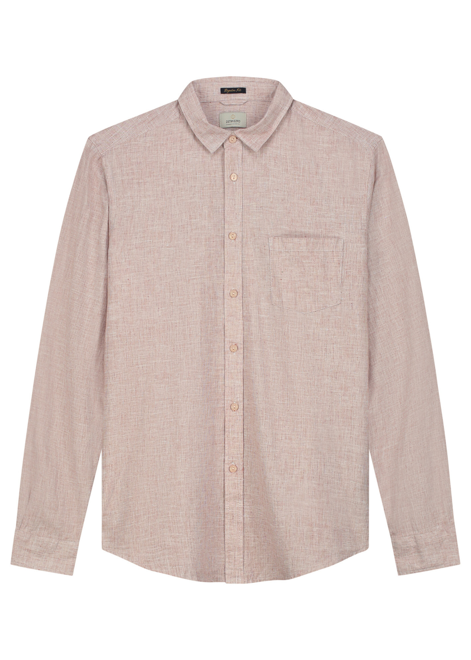 DSTREZZED Marvin Shirt Light Melange Linen - Cedar Wood