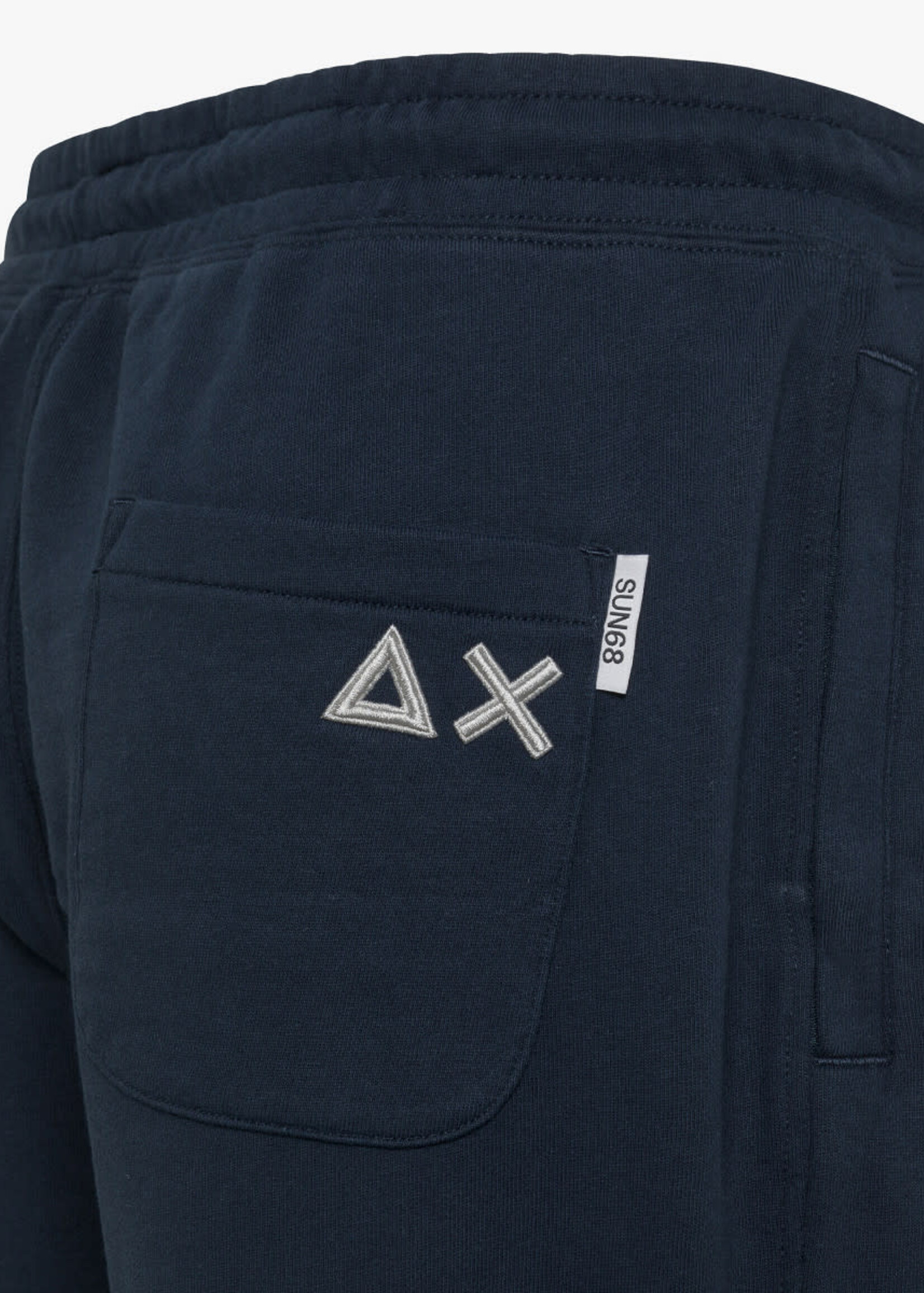 SUN68 Short Basic Cotton Fleece - Navy Blue