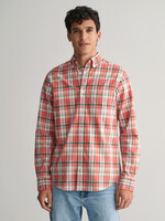 GANT Regular Fit Checked Cotton Linen Shirt