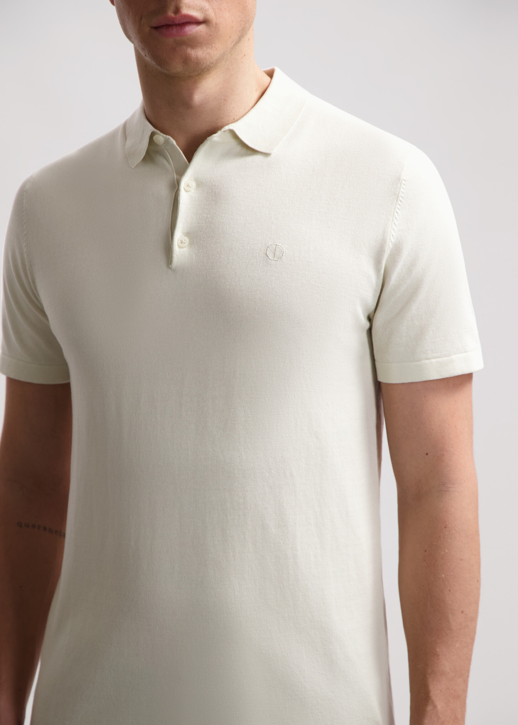 DSTREZZED Camilo Polo Cotton Knit - Silver Birch