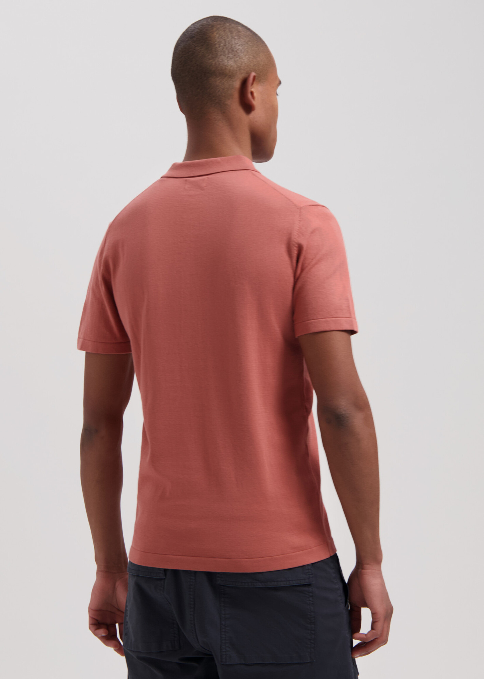 DSTREZZED Camilo Polo Cotton Knit - Cedar Wood