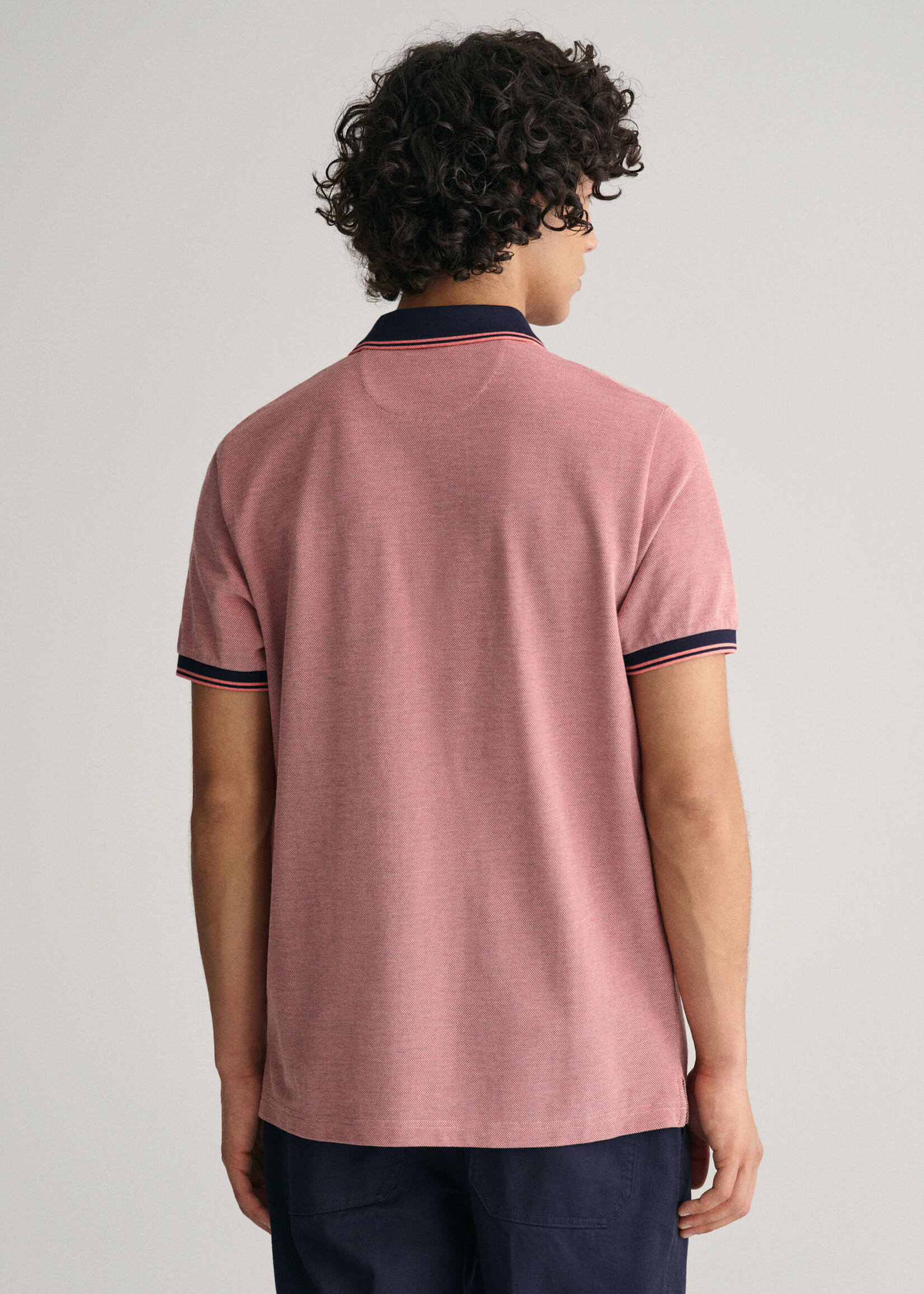 GANT 4-Color Oxford Piqué Polo Shirt - Sunset Pink