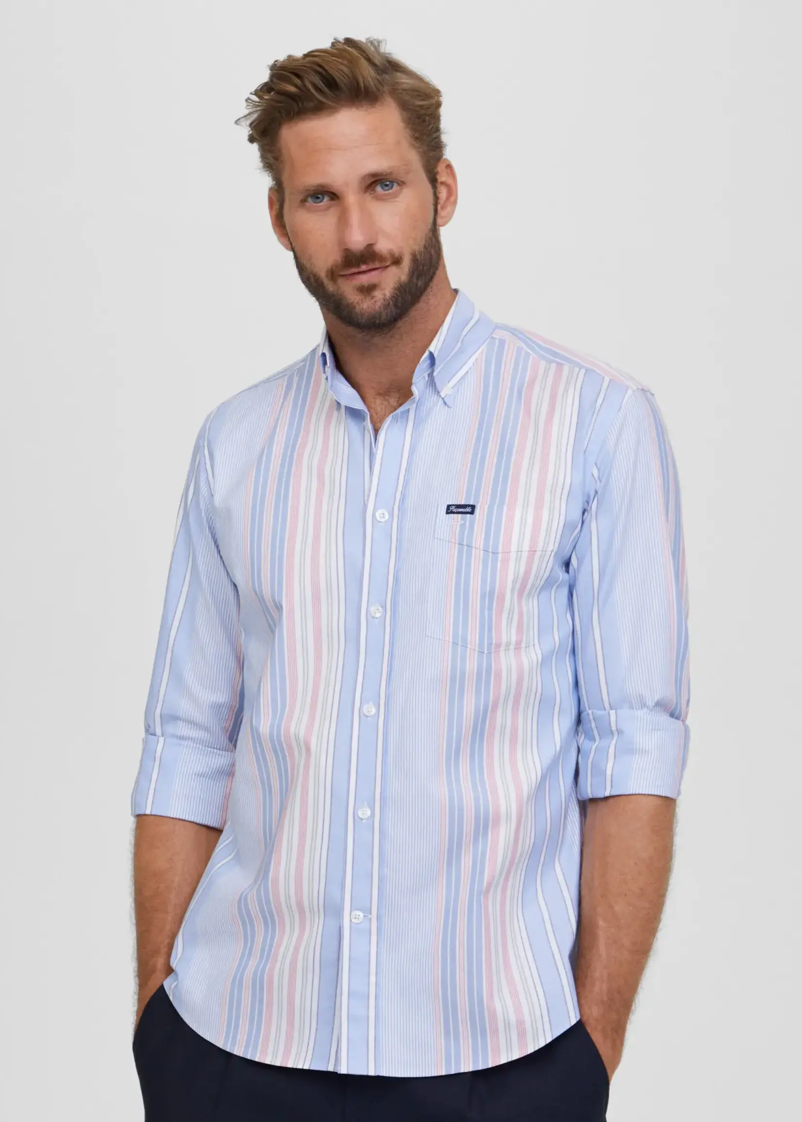 FAÇONNABLE Club Fit Oxford Striped Shirt - Multi