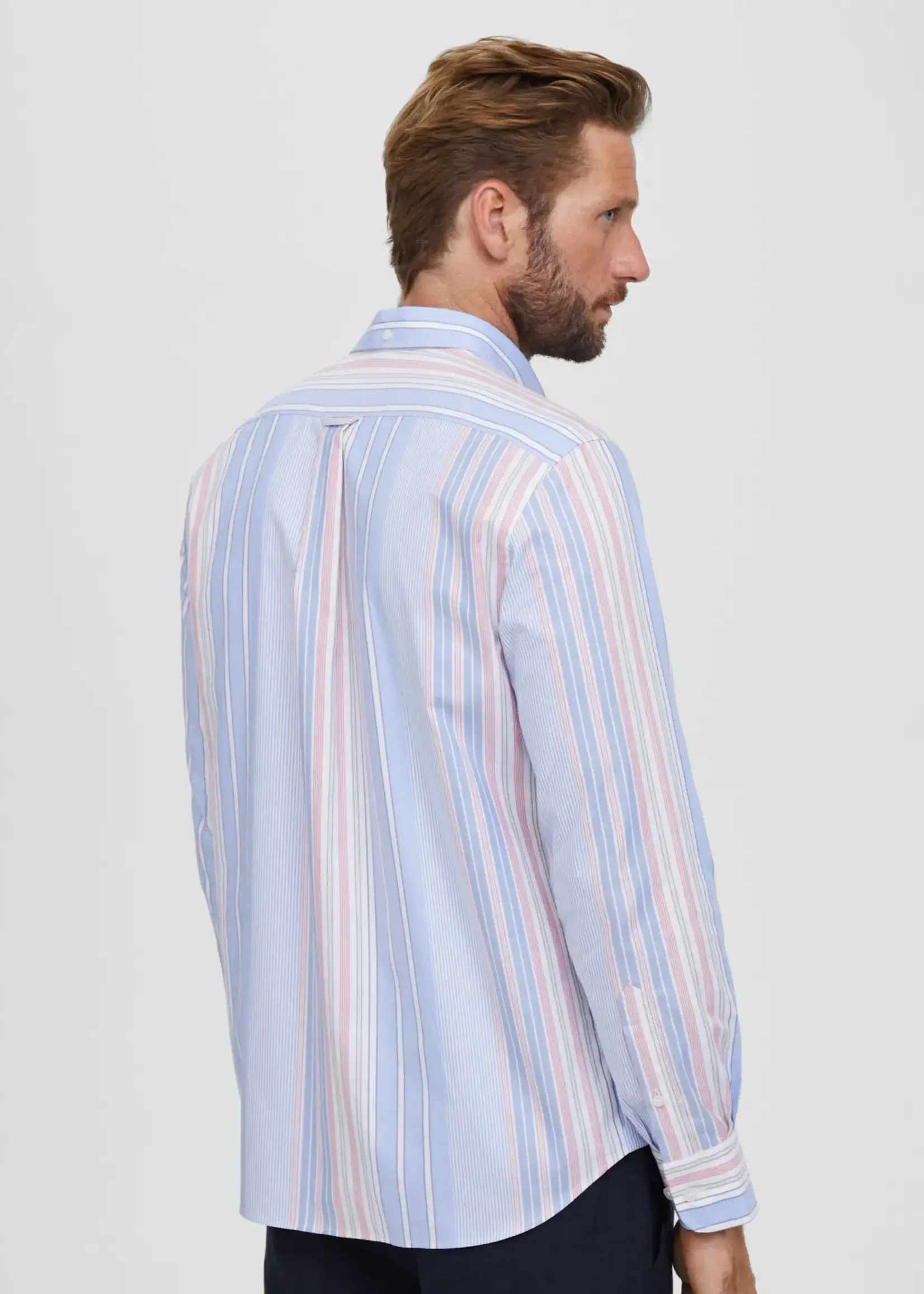 FAÇONNABLE Chemise oxford à rayures coupe club - Multi