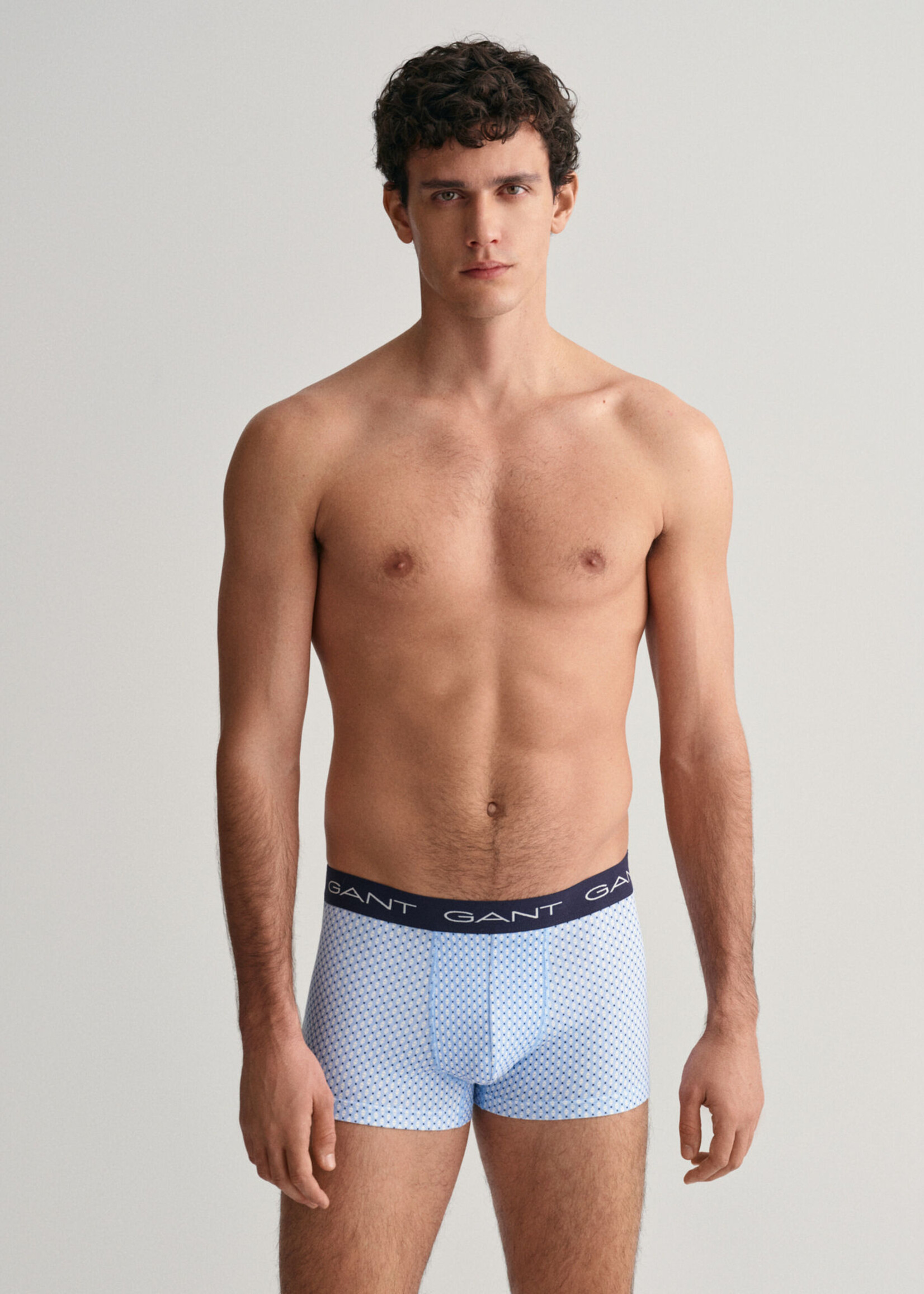 GANT Set van 3 boxershorts met microprint - Shade Blue