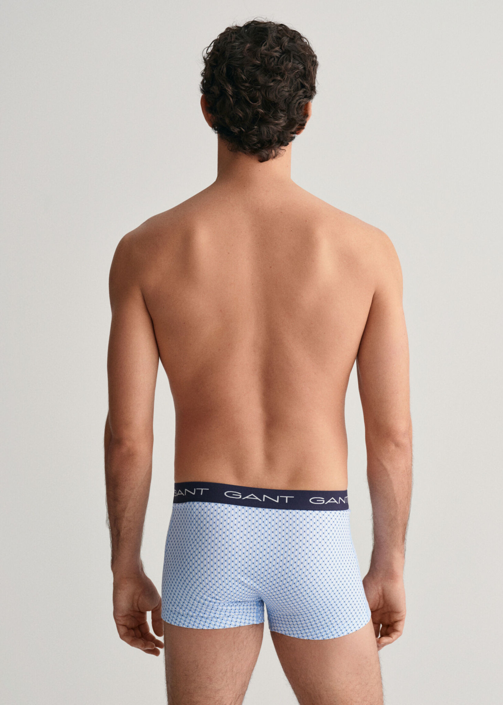 GANT 3-Pack Microprint Trunks - Shade Blue