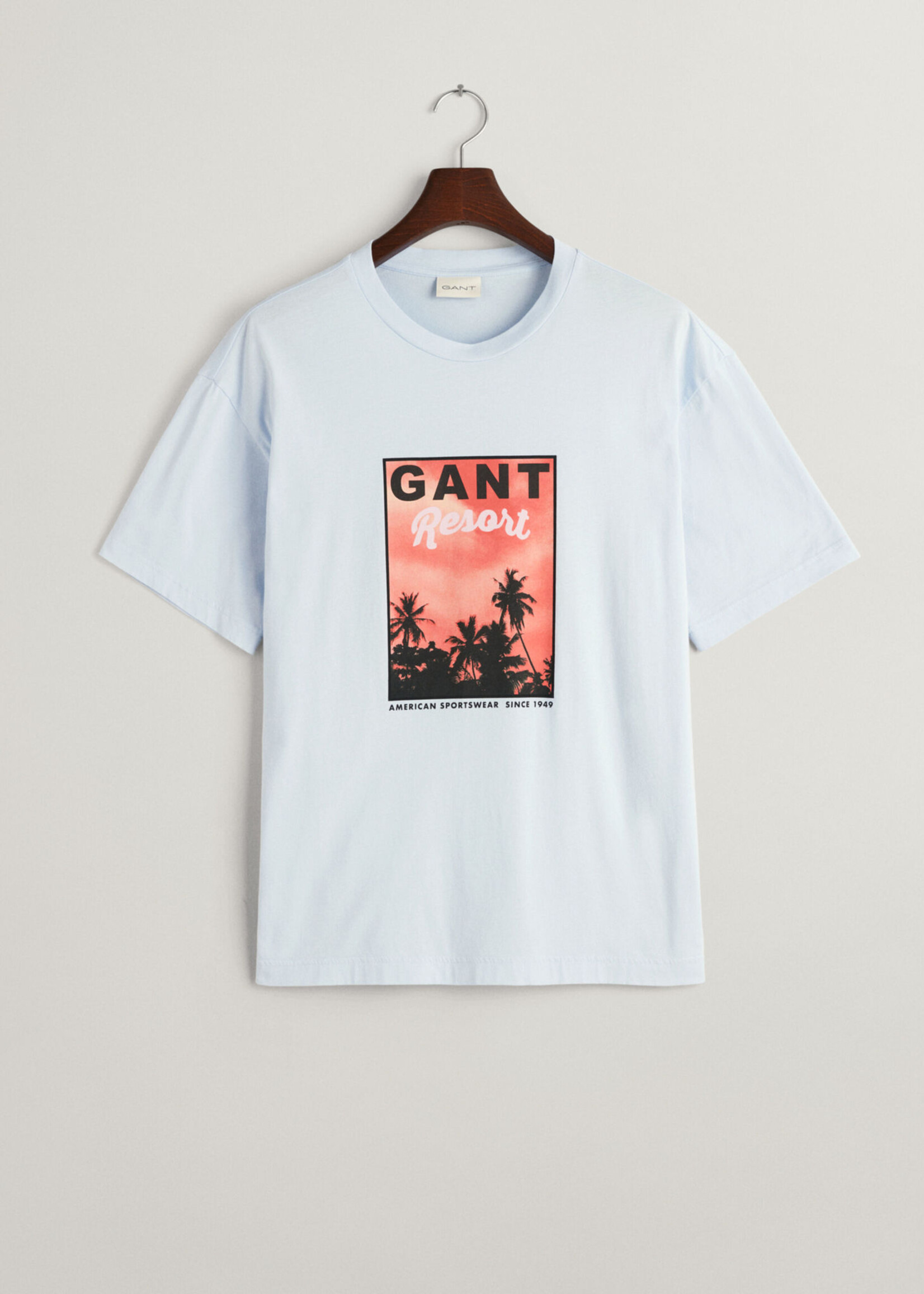 GANT Washed Graphic T-Shirt - Light Blue