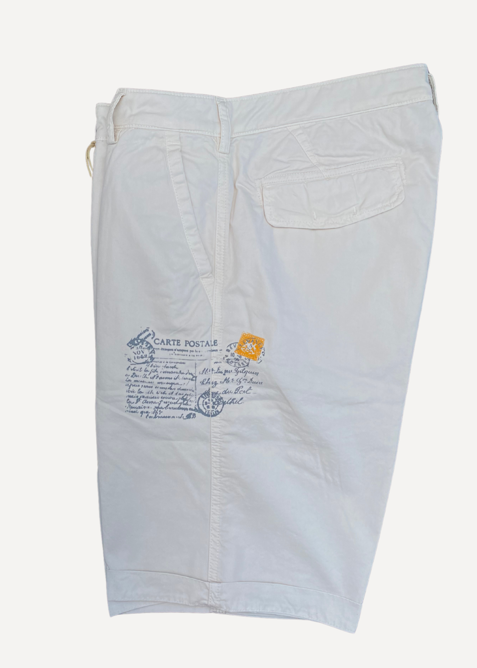 40WEFT SPENCER Printed Chino Bermuda Shorts - Beige