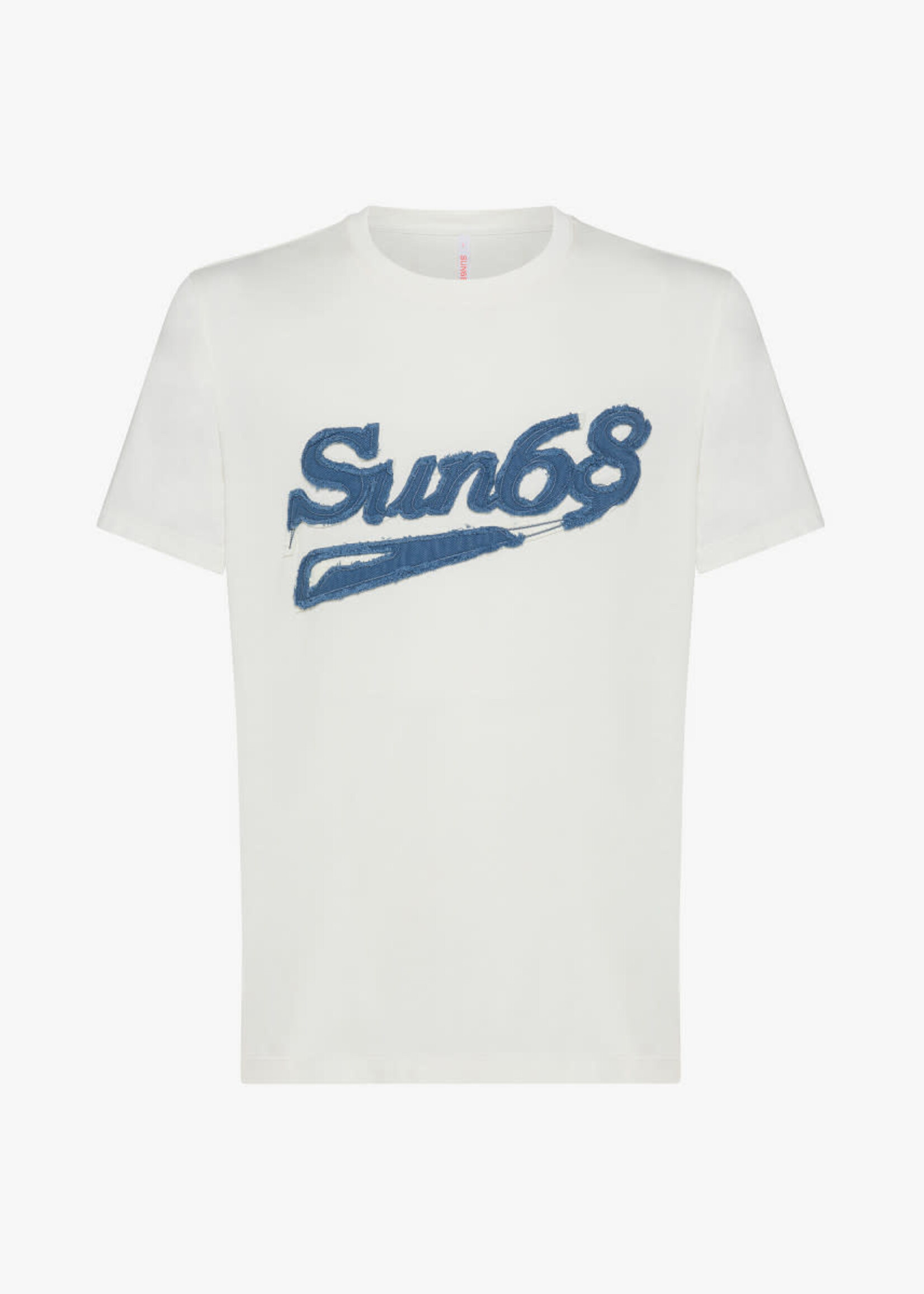 SUN68 T-shirt met vintage logo - Off White