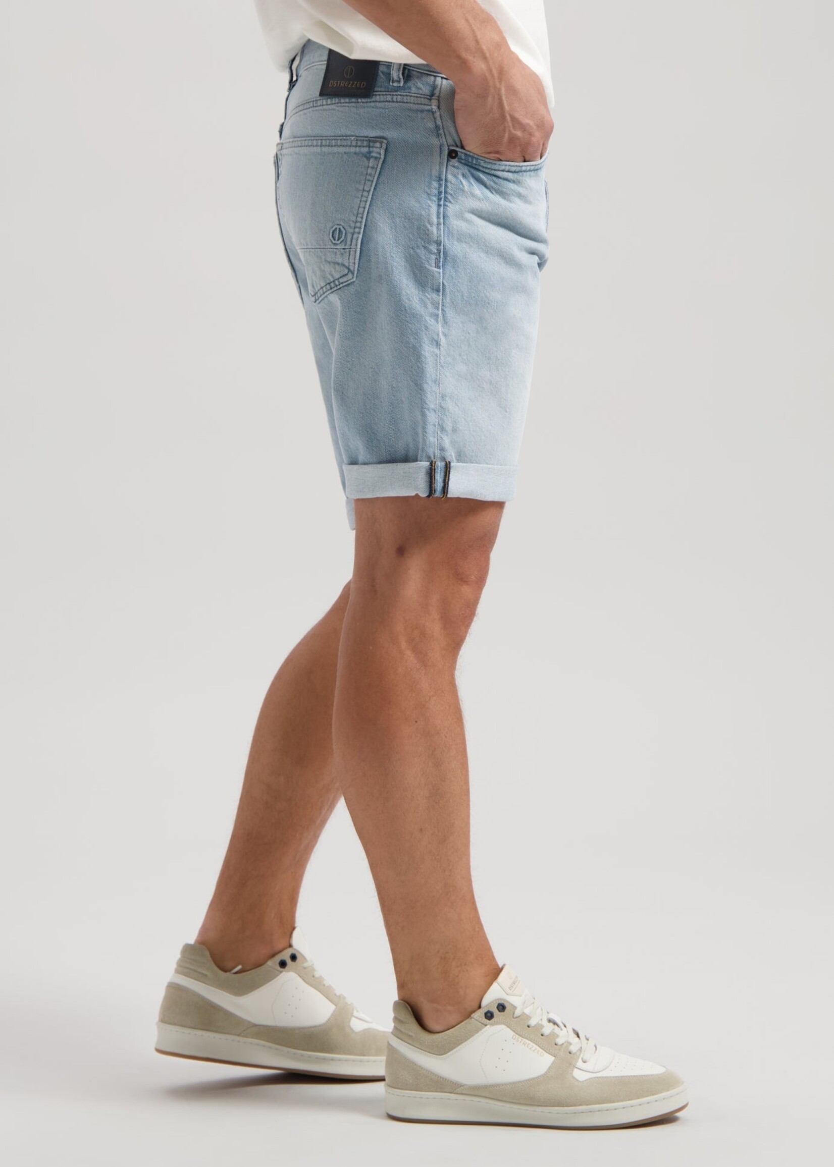 DSTREZZED Gent D Shorts Blue Stretch Denim - Venice Beach Bleach