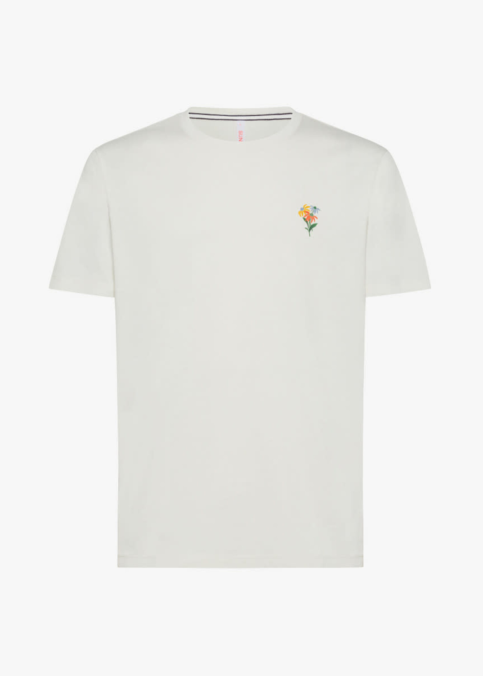 SUN68 T-shirt imprimé floral au dos - Off White