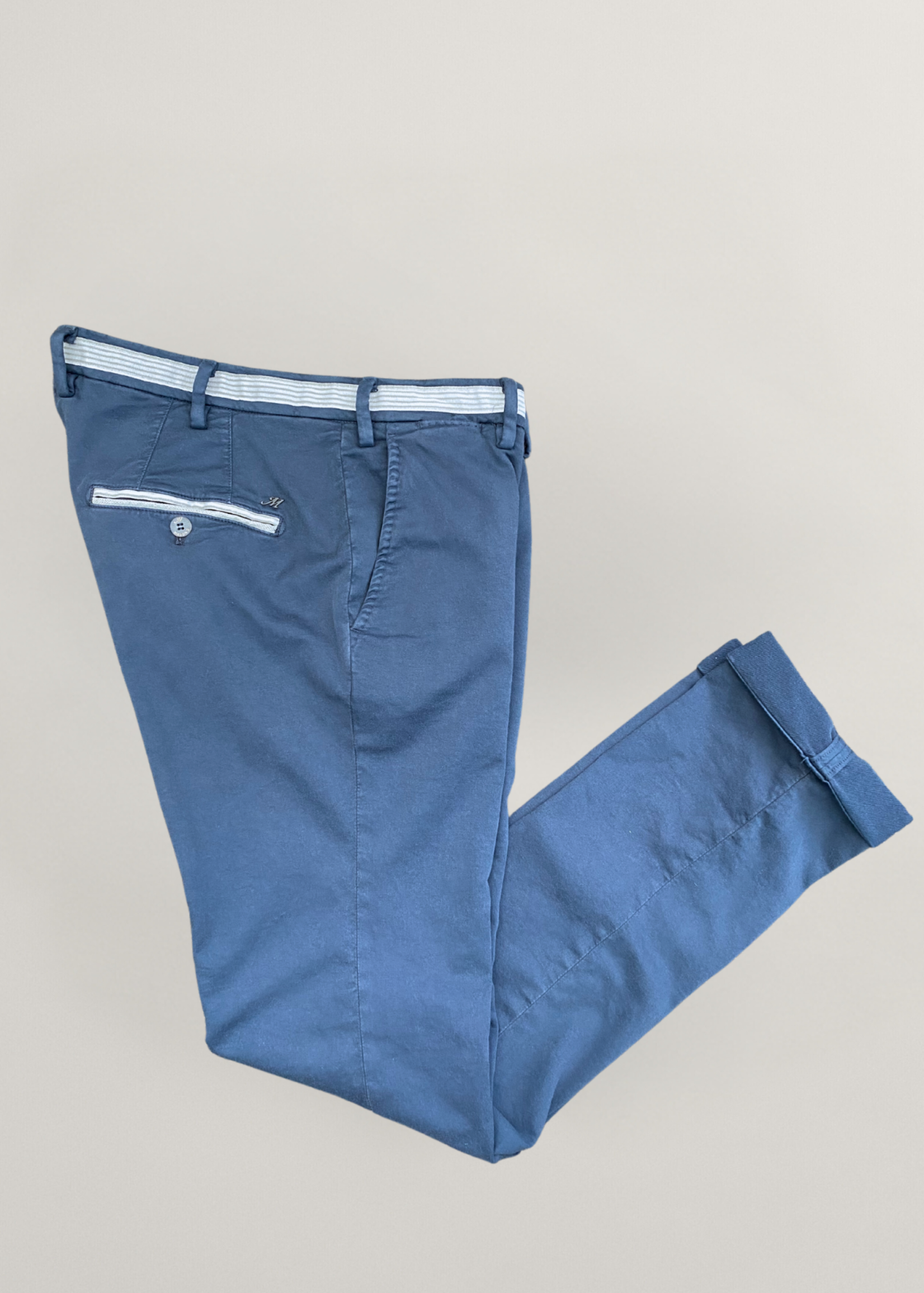 MASON'S Torino Golf pantalon chino jogger homme en jersey stretch slim - Bleu marine