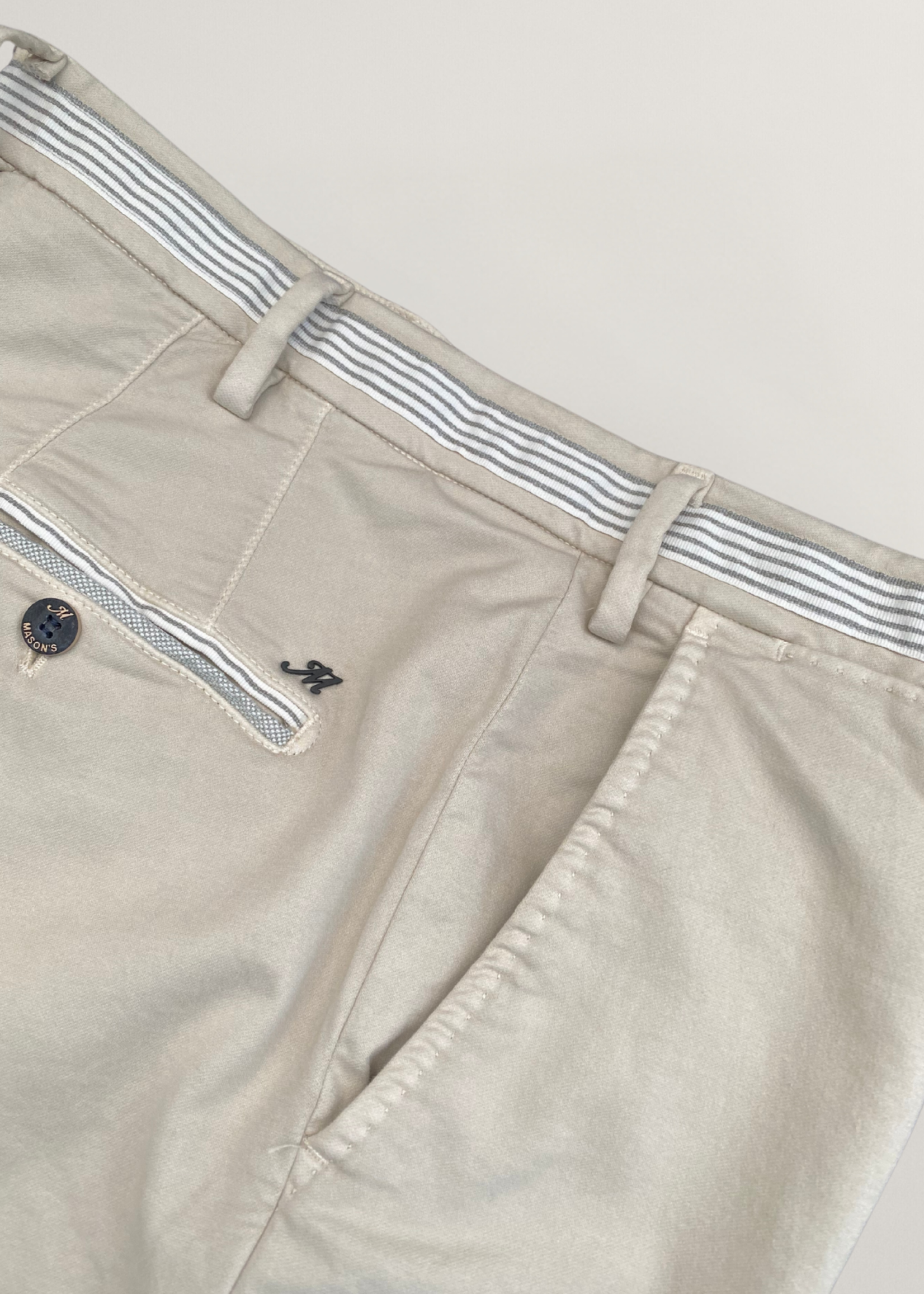 MASON'S Torino Golf men's chino jogger pants in stretch jersey slim - Beige