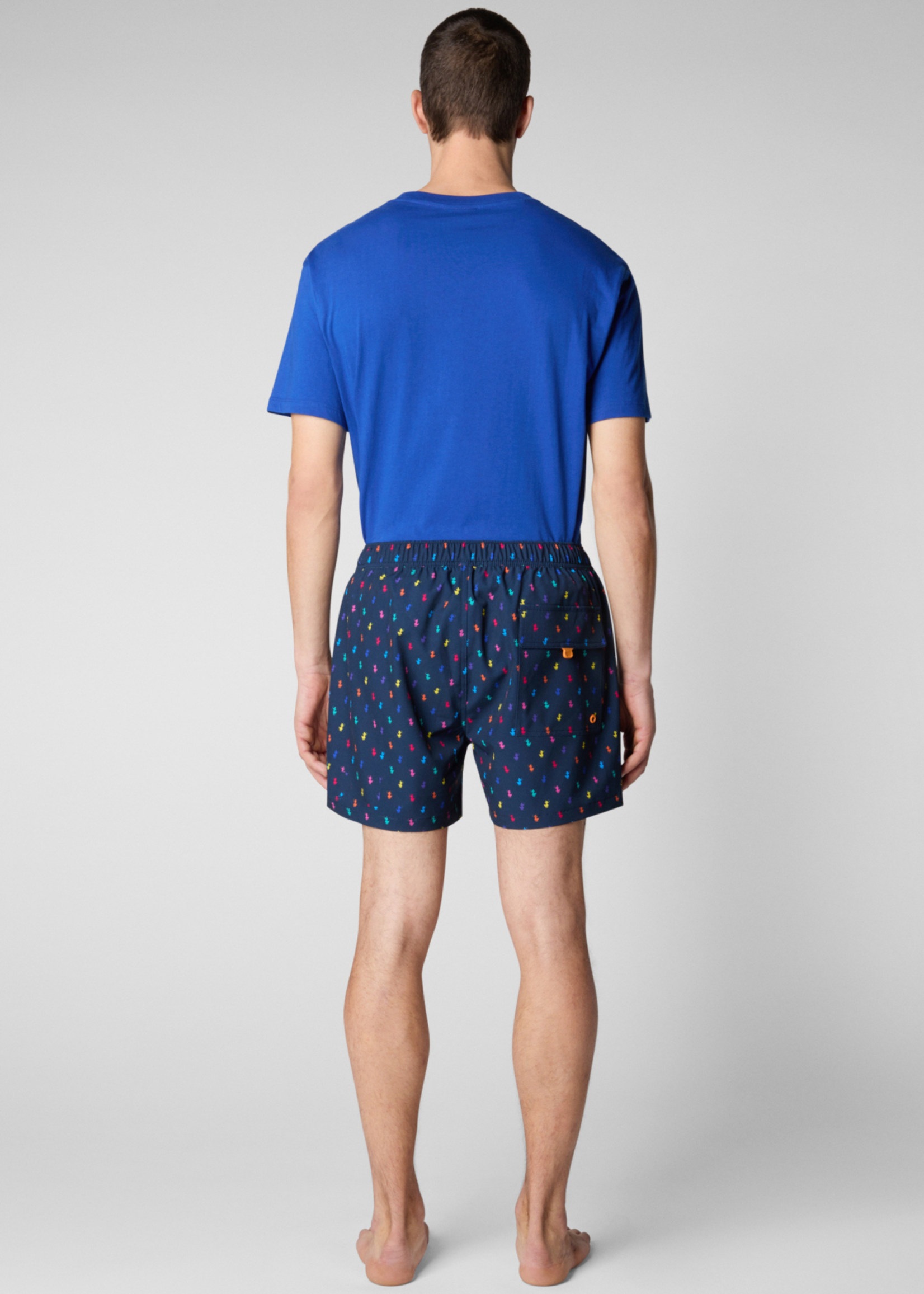 SAVE THE DUCK Zwemshort ADEMIR met regenboogeenden - Donkerblauw