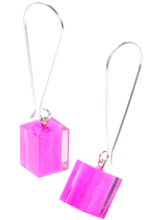 colourful cubes earrings spectrum