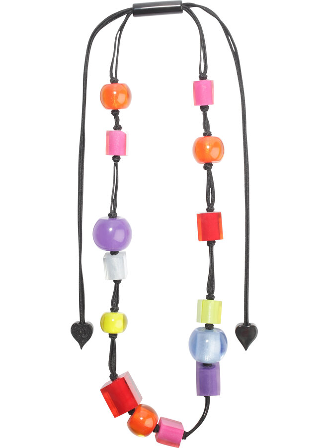 colourful cubes necklace spectrum