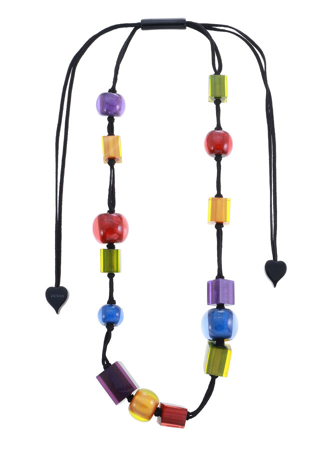 colourful cubes necklace spectrum