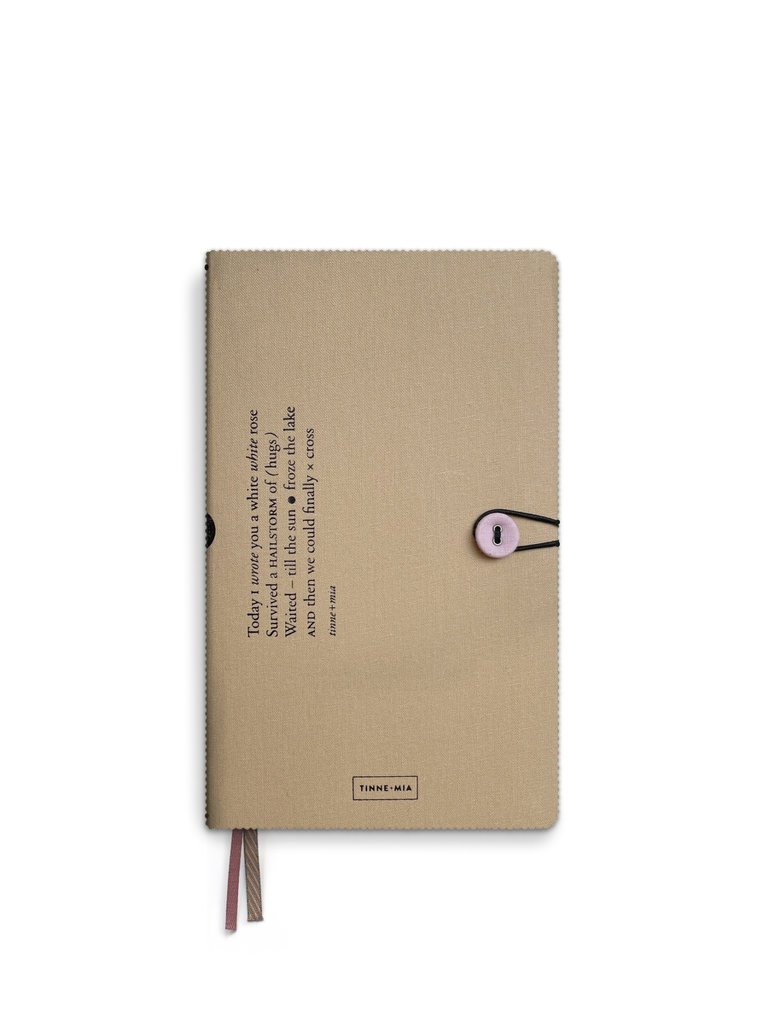 Tinne + Mia Notebook 130x210 button linen - Almond