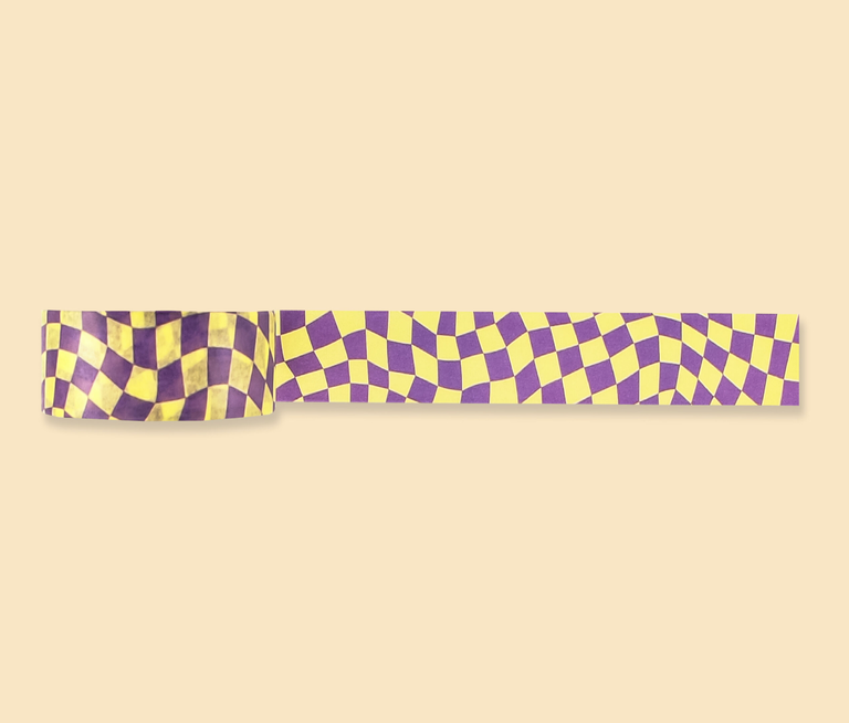 WOWGOODS washi tape - Harlequin purple/yellow