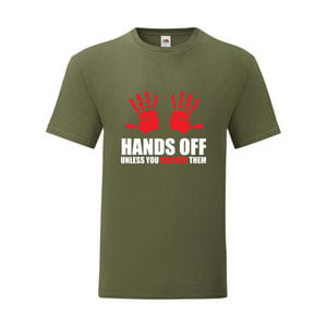 P.A.C. Funding Actie T-shirt Hands Off :  Olive Drap