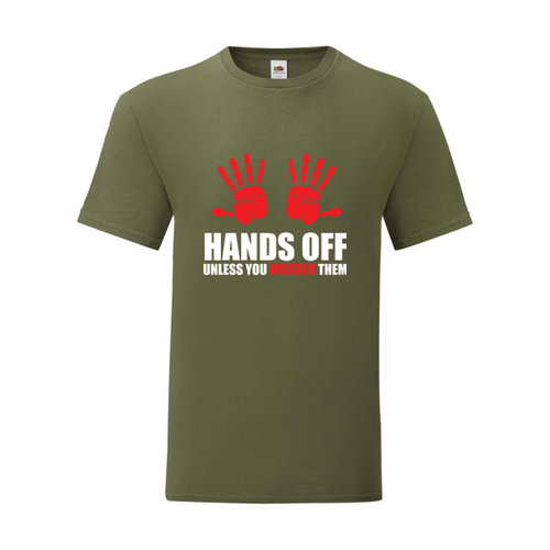 P.A.C. Funding Actie T-shirt Hands Off : Olive Drap P.A.C. Funding Actie T-shirt Hands Off : Olive Drap