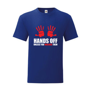 P.A.C. Funding Actie T-shirt Hands Off :  Cobalt