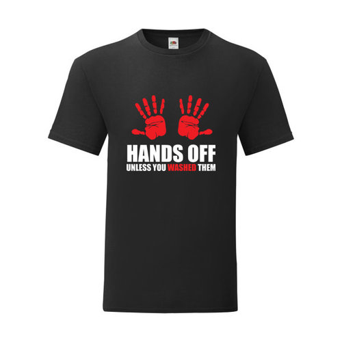 P.A.C. Funding Actie T-shirt Hands Off :  Zwart