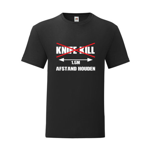 P.A.C. Funding Actie T-shirt Knife Kill :  Zwart