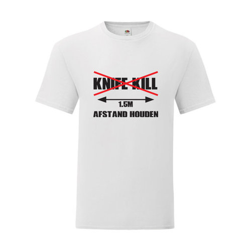 P.A.C. Funding Actie T-shirt Knife Kill : Wit P.A.C. Funding Actie T-shirt Knife Kill : Wit