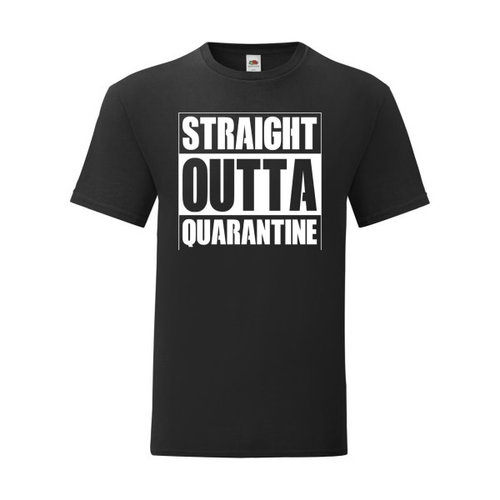 P.A.C. Funding Actie T-shirt Quarantine :  Zwart