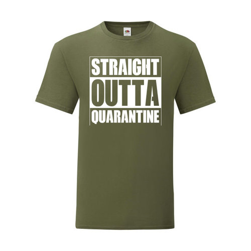 P.A.C. Funding Actie T-shirt Quarantine : Olive Drap P.A.C. Funding Actie T-shirt Quarantine : Olive Drap
