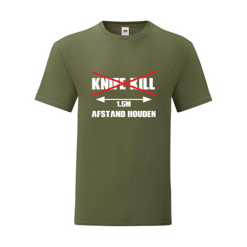 P.A.C. Funding Actie T-shirt Knife Kill :  Olive Drap