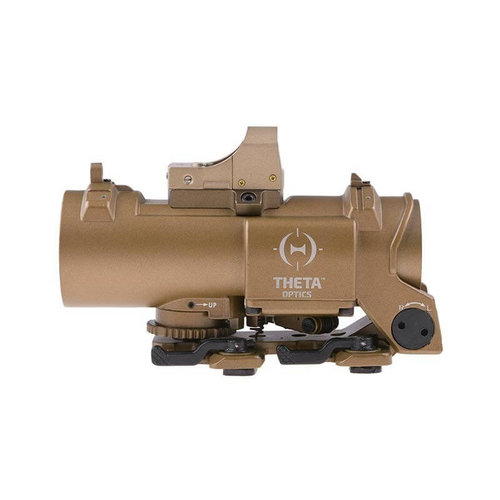 Theta Optics 4x32E Scope with Micro Red Dot Sight FDE