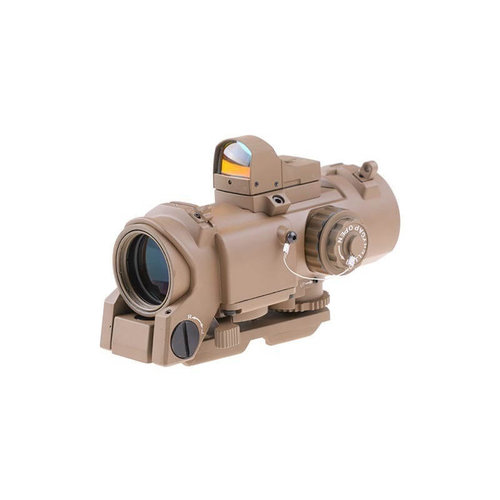 Theta Optics 4x32E Scope with Micro Red Dot Sight