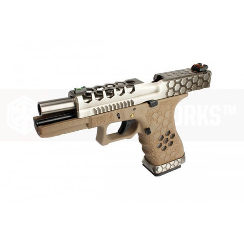 Armorer Works Armorer Works Custom Hex-Cut Desert/Silver VX0110 Pistol