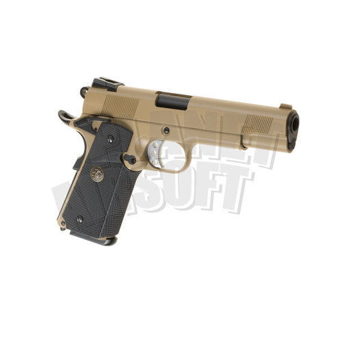 WE M1911 MEU Full Metal GBB : Desert WE M1911 MEU Full Metal GBB : Desert