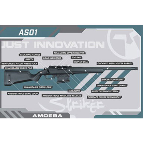 Ares / Amoeba Ares/Amoeba S1 Striker Bolt Action Sniper Rifle : Olive Drap