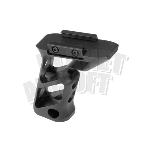 Metal Metal CNC Picatinny Long Angled Grip - Black Metal Metal CNC Picatinny Long Angled Grip - Black
