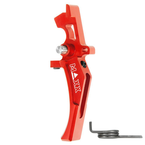 MAXX Model CNC Aluminum Advanced Speed Trigger (Style D) : Rood