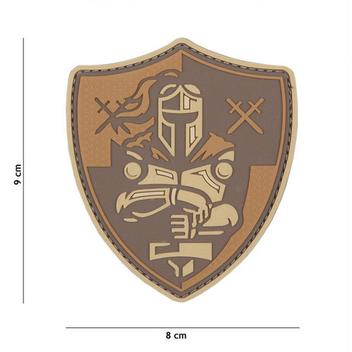 101 Inc. Embleem 3D PVC Ridder schild bruin - 12047 101 Inc. Embleem 3D PVC Ridder schild bruin - 12047