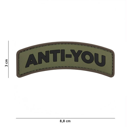 101 Inc. Embleem 3D PVC Anti-You groen - 11119 101 Inc. Embleem 3D PVC Anti-You groen - 11119
