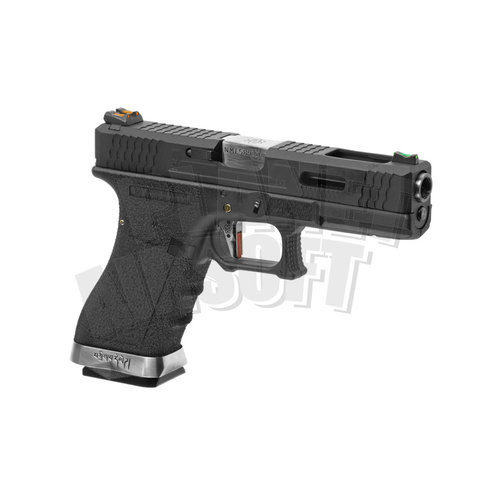 WE G-Force 17 BK Silver Barrel Metal Version GBB WE G-Force 17 BK Silver Barrel Metal Version GBB