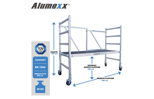 ALX Basic Kamersteiger 3 meter werkhoogte