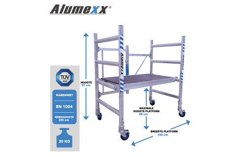 ALX A-up kamersteiger 75 x 100 x 2.5 meter WH