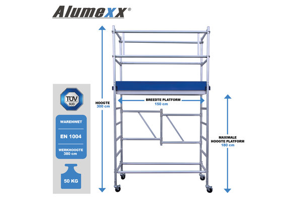 ECO-line kamersteiger 4 meter werkhoogte