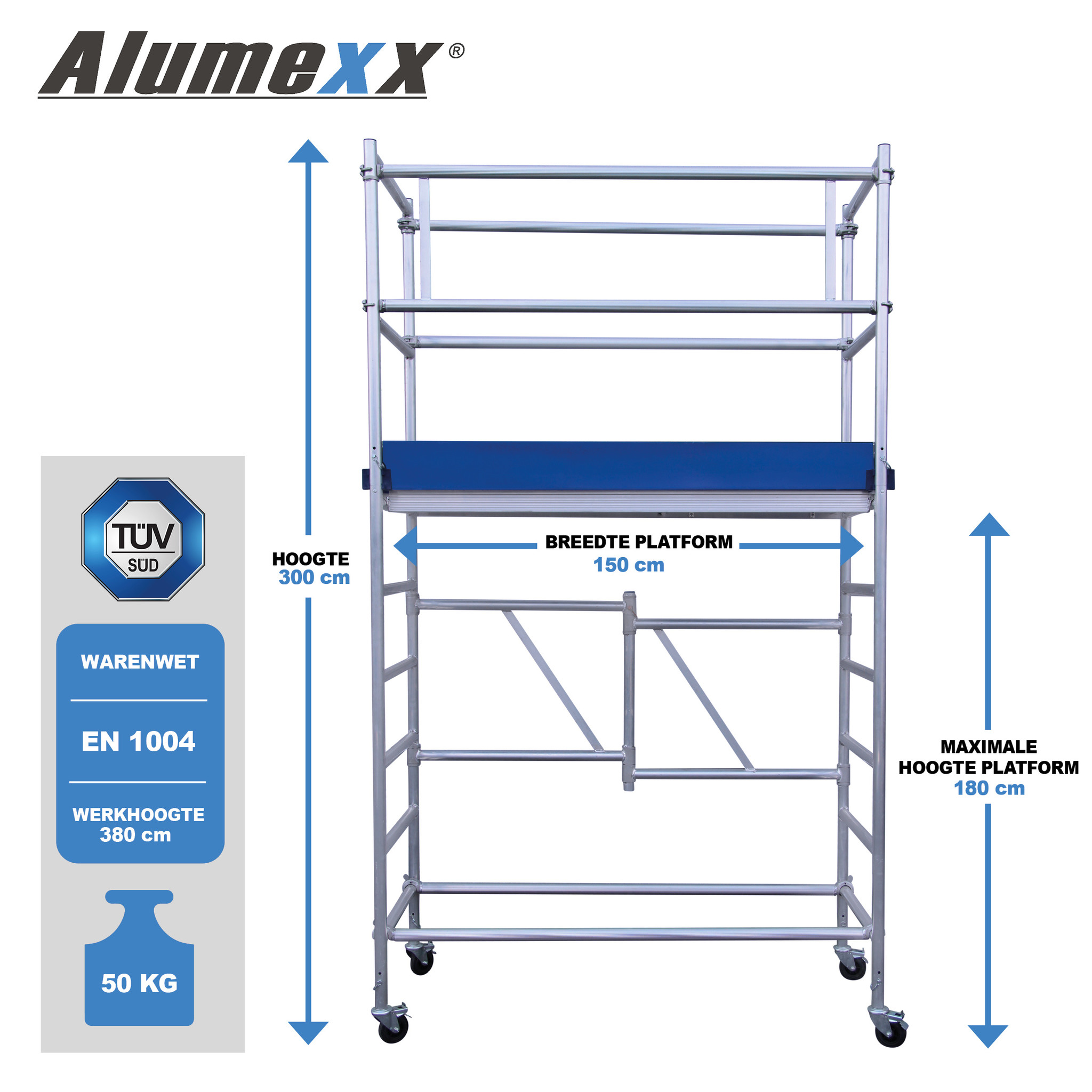 ECO-line kamersteiger 4 meter  werkhoogte