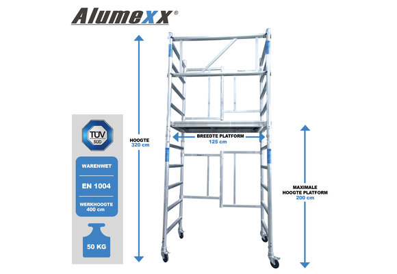 ALX X-up kamersteiger 4 meter WH