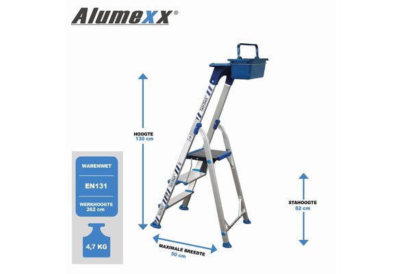 Alumexx Twin-Deck 2.0 Huishoudtrap 3 treeds