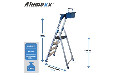 Alumexx Twin-Deck 2.0 Huishoudtrap 4 treeds